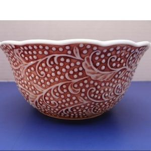 Temptations by Tara 6” Bowl Leaf Print Ovenware